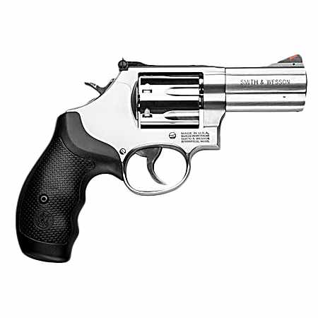 Smith & Wesson 164300 M686 Plus  L-Frame 38 S&W Spl +P/357 Mag 7rd, 3 Satin Stainless Steel Barrel, Cylinder & Frame, Black Finger Groove Grip