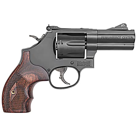 Smith & Wesson 170170 Model 586 Performance Center L-Comp 357 Mag Blued Carbon Steel 3 Ported Full Lug Barrel, 7rd Cylinder & L-Frame, Checkered Altamont Rosewood Grip, Titanium Front Night Sight