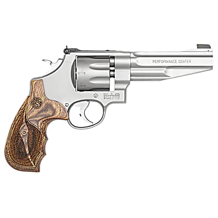 Smith & Wesson 170210 Performance Center Model 627 357 Mag 8rd 5 Stainless Steel Barrel & Cylinder Matte Silver Stainless Steel Frame with Wood Grip Includes Synthetic Grip