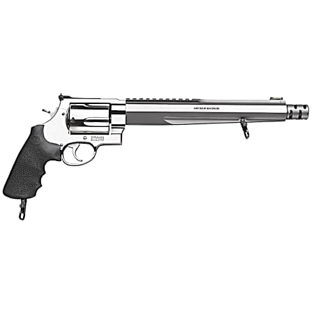 Smith & Wesson 170262 Performance Center Model 460 XVR 460 S&W Mag 5rd 10.50 with Rail Barrel Overall Stainless Stainless Steel with Black Polymer Grip Includes Muzzle Brake
