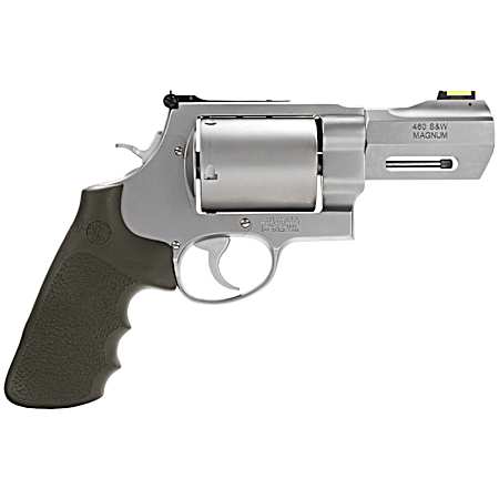 Smith & Wesson 170350 PC Model 460 XVR X-Large 460 S&W Mag 5 Shot 3.50 Stainless Steel Barrel, Stainless Cylinder, Matte Silver Stainless Steel Frame, Black Finger Grooved Grip, Teardrop Hammer
