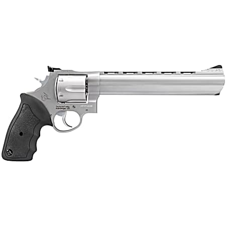 Taurus 2-440089 44  Large 44 Rem Mag 6 Shot 8.37 Matte Stainless Ported Barrel, Cylinder & Frame, Black Finger Grooved Rubber Grip, Transfer Bar Safety, Exposed Hammer