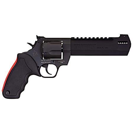 Taurus 2454061RH Raging Hunter  454 Casull 5rd 6.75 Matte Black Oxide Steel Black Rubber with Integrated Red Cushion Insert Grip
