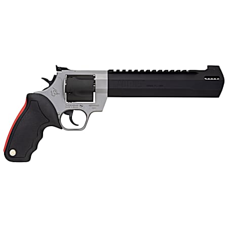 Taurus 2454085RH Raging Hunter  454 Casull 5rd 8.37 Matte Black Oxide Cylinder & Barrel Matte Stainless Steel Frame Black Rubber with Integrated Red Cushion Insert Grip