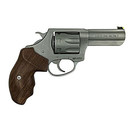 Charter Arms 73230 Professional IV Large 32 H&R Mag, 7 Shot 3 Matte Stainless Steel Barrel & Cylinder, Anodized Aluminum Frame w/Finger Grooved Wood Grip