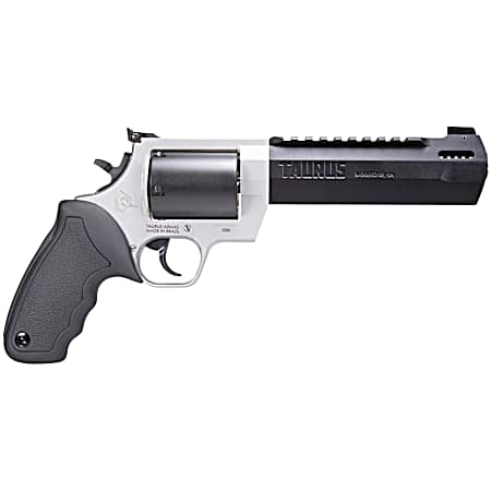 Taurus 2500065RH Raging Hunter  Large Frame 500 S&W Mag 5rd 6.75 Matte Black Ported/Target Crown Barrel, Matte Black Oxide Cylinder, Matte Stainless Stainless Steel Frame, Black Rubber Grip