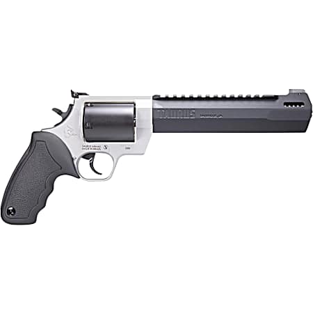 Taurus 2500085RH Raging Hunter  Large Frame 500 S&W Mag 5rd 8.38 Matte Black Ported/Target Crown Barrel, Matte Black Oxide Cylinder, Matte Stainless Steel Frame, Black Rubber Grip