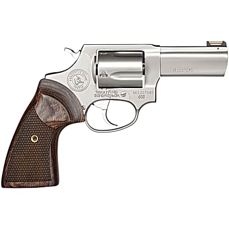 Taurus 2-605EX39 605 Executive Grade 357 Mag/38 Special +P 5 Shot 3 Polished Stainless Steel Barrel, Cylinder & Frame, Brass Rod Front/Fixed Rear Sights, Altamont Wood Grip, Includes Nanuk Case