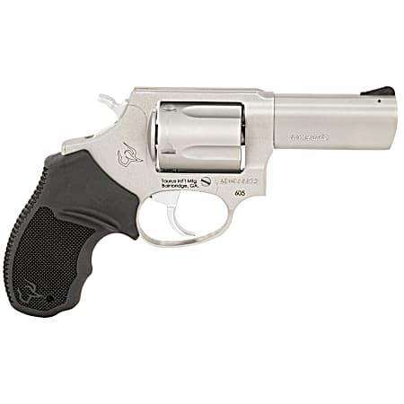 Taurus 2-605P39 605 T.O.R.O. Small Frame 38 Special +P/357 Mag 5 Shot 3 Stainless Steel Barrel, Frame & Cylinder, Black Rubber Grip, Transfer Bar Safety, Optic Mount For Micro Red Dot