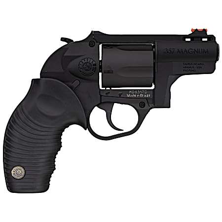 Taurus 2605021PLY 605 Poly Protector 38 Special +P or 357 Mag 5 Shot 2 Black Finish Barrel, Matte Black Oxide Finish Cylinder, Black Finish Polymer Frame & Black Ridged Rubber Grip