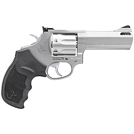 Taurus 2-627049 Tracker 627 Medium 357 Mag/38 Special +P 7 Shot 4 Matte Stainless Steel Barrel, Cylinder & Frame, Black Ribber Grip, Transfer Bar Safety, Exposed Hammer