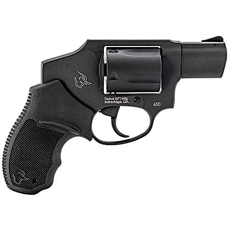 Taurus 2-650121 650  Small 357 Mag/38 Special +P 5 Shot 2 Matte Black Alloy Steel Barrel, Cylinder & Frame, Black Rubber Grip, Transfer Bar Safety, Concealed Hammer