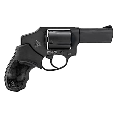 Taurus 2-650131 650  Small 357 Mag/38 Special +P 5 Shot 3 Matte Black Alloy Steel Barrel, Cylinder & Frame, Black Rubber Grip, Transfer Bar Safety, Concealed Hammer