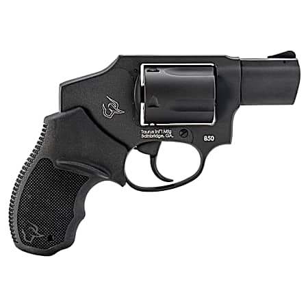 Taurus 2-850121 850  Small 38 Special 5 Shot 2 Matte Black Alloy Steel Barrel, Cylinder & Frame, Black Rubber Grip, Transfer Bar Safety, Concealed Hammer