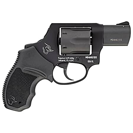 Taurus 2-856021ULCH 856 Ultra-Lite 38 Special +P 6rd 2 Matte Black Carbon Steel Cylinder & Barrel Matte Black Anodized Aluminum Frame Black Rubber Grip (Concealed Hammer)