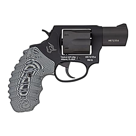 Taurus 2856021ULVZ13 856 Ultra-Lite 38 Special +P Caliber with 2 Matte Black Finish Barrel, 6rd Capacity Matte Black Finish Cylinder, Matte Black Anodized Finish Aluminum Frame & Gray VZ Cyclone Grip