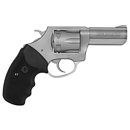 Charter Arms 73802 Pitbull  Large 380 ACP 6 Shot 3 Stainless Steel Barrel & Cylinder, Anodized Aluminum Frame w/Black Finger Grooved Rubber Grip