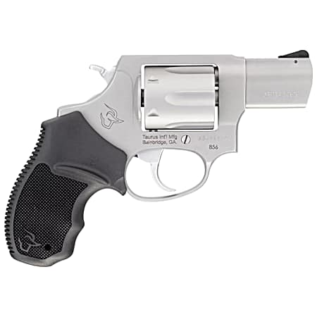 Taurus 2-85629-MA 856 *MA Compliant Small Frame 38 Special +P 6 Shot 2 Stainless Steel Barrel, Cylinder & Frame, Black Rubber Grip, Exposed Hammer