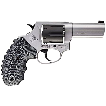 Taurus 2-85635NSVZ 856 Defender Small 38 Special +P 6 Shot 3 Matte Stainless Steel Barrel, Matte Black Cylinder, Matte Stainless Steel Frame, Black/Gray VZ Grip, Transfer Bar Safety, Exposed Hammer