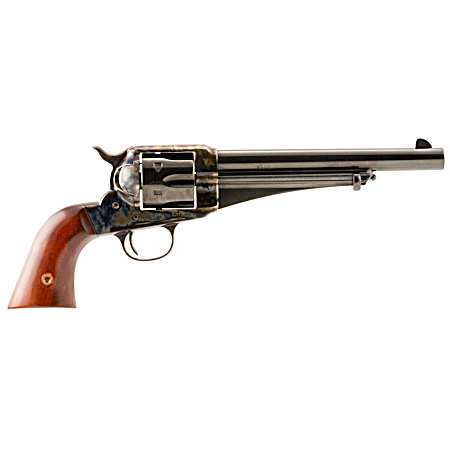 Taylors & Company 550378 1875 Army Outlaw 357 Mag Caliber with 7.50 Blued Finish Barrel, 6rd Capacity Blued Finish Cylinder, Color Case Hardened Finish Steel Frame & Walnut Grip