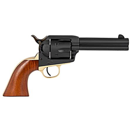Taylors & Company 550430 Old Randall  357 Mag Caliber with 4.75 Barrel, 6rd Capacity Cylinder, Overall Blued Finish Steel & Walnut Navy Size Grip