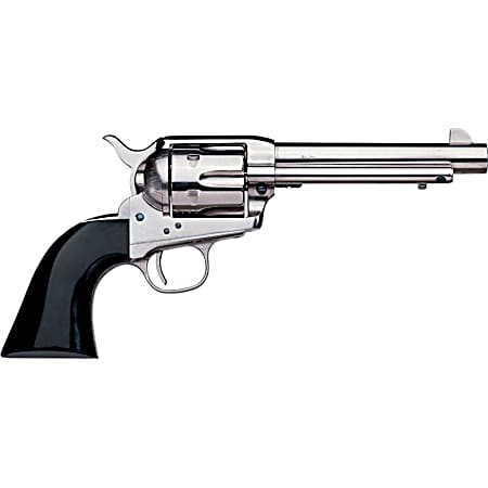 Taylors & Company 0420N00 1873 Cattleman 44-40 Win Caliber with 4.75 Barrel, 6rd Capacity Cylinder, Overall Nickel-Plated Finish Steel & Black Polymer Grip