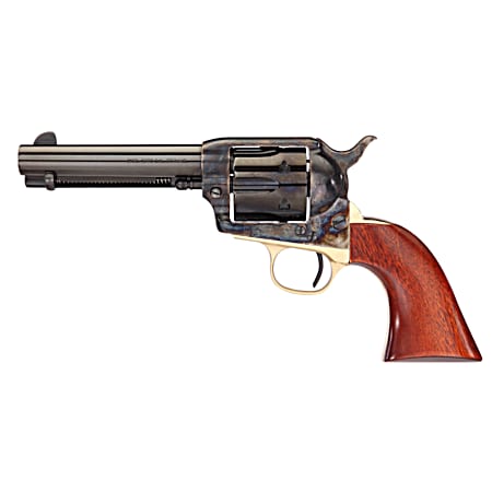 Taylors & Company 0440DE 1873 Ranch Hand Deluxe 357 Mag 6rd 4.75 Blued Cylinder & Barrel Color Case Hardened Steel Frame Walnut Navy Size Grip (Taylor Tuned)
