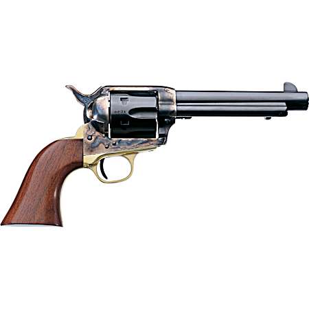 Taylors & Company 550527 Ranch Hand  357 Mag Caliber with 5.50 Blued Finish Barrel, 6rd Capacity Blued Finish Cylinder, Color Case Hardened Finish Steel Frame & Walnut Grip