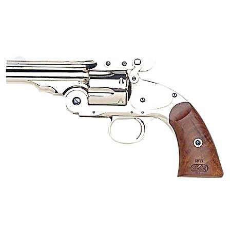 Taylors & Company 550675 Schofield Top Break 44-40 Win Caliber with 5 Barrel, 6rd Capacity Cylinder, Overall Nickel-Plated Finish Steel & Walnut Grip