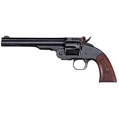 Taylors & Company 550677 Second Model Schofield 38 Special Caliber with 7 Barrel, 6rd Capacity Cylinder, Overall Blued Finish Steel & Walnut Grip