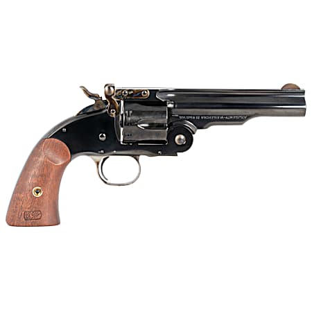 Taylors & Company 550681 Second Model Schofield 38 Special Caliber with 5 Barrel, 6rd Capacity Cylinder, Overall Blued Finish Steel & Walnut Grip