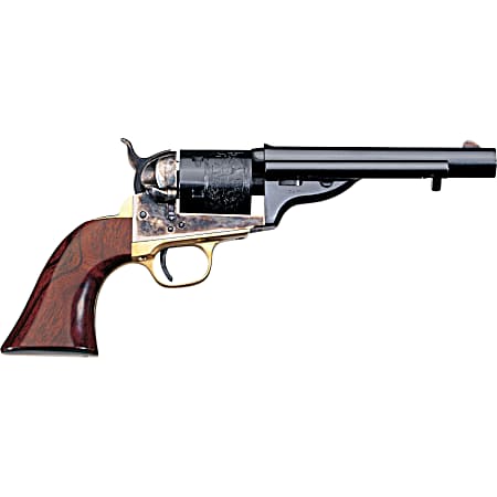 Taylors & Company 550721 1851 Open-Top 45 Colt (LC) Caliber with 5.50 Blued Finish Barrel, 6rd Capacity Blued Finish Cylinder, Color Case Hardened Finish Steel Frame & Walnut Navy Size Grip
