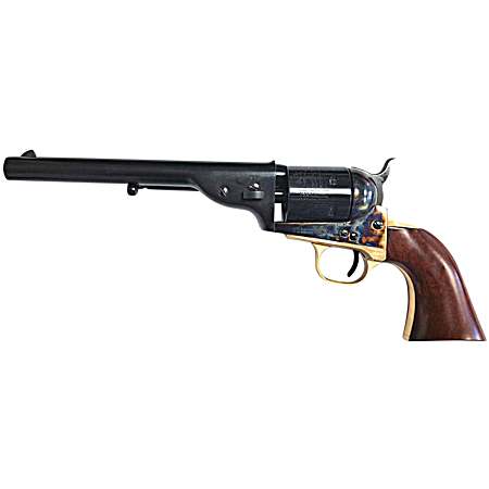 Taylors & Company 550725 1851 Open-Top 45 Colt (LC) Caliber with 7.50 Blued Finish Barrel, 6rd Capacity Blued Finish Cylinder, Color Case Hardened Finish Steel Frame & Walnut Navy Size Grip