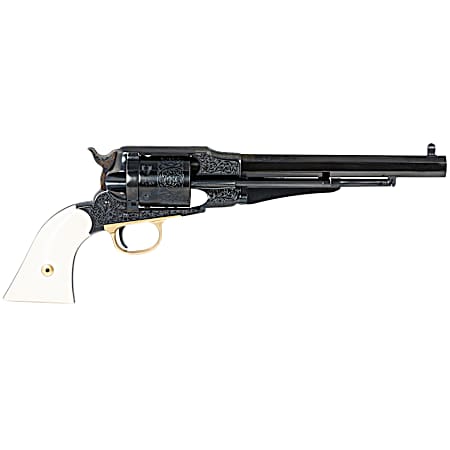 Taylors & Company 550761 Remington Conversion LawDawg 45 Colt (LC) Caliber with 8 Barrel, 6rd Capacity Cylinder, Overall Blued Engraved Finish Steel & 2-Piece Ivory Grip