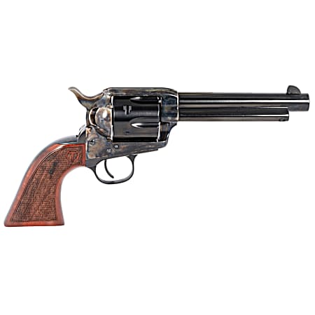 Taylors & Company 550811 Smoke Wagon  357 Mag Caliber with 5.50 Blued Finish Barrel, 6rd Capacity Blued Finish Cylinder, Color Case Hardened Finish Steel Frame & Checkered Walnut Grip
