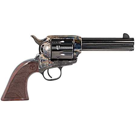 Taylors & Company 550812 Smoke Wagon  45 Colt (LC) Caliber with 4.75 Blued Finish Barrel, 6rd Capacity Blued Finish Cylinder, Color Case Hardened Finish Steel Frame & Checkered Walnut Grip