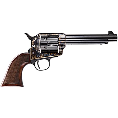 Taylors & Company 4110DE Smoke Wagon Deluxe 45 Colt (LC) 6rd 5.50 Blued Cylinder & Barrel Color Case Hardened Steel Frame Checkered Walnut Grip (Taylor Tuned)