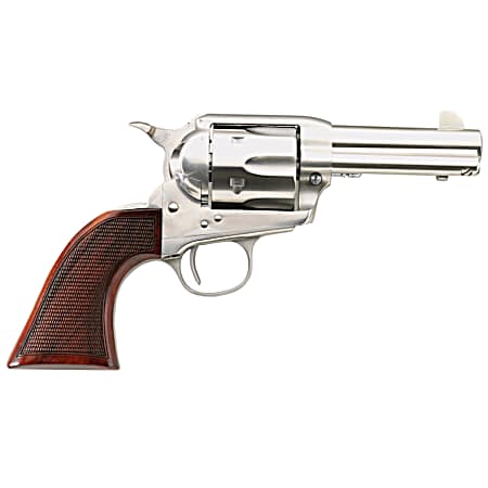 Taylors & Company 550818 Runnin Iron  45 Colt (LC) Caliber with 3.50  Barrel, 6rd Capacity Cylinder, Overall Stainless Steel Finish & Checkered Walnut Grip