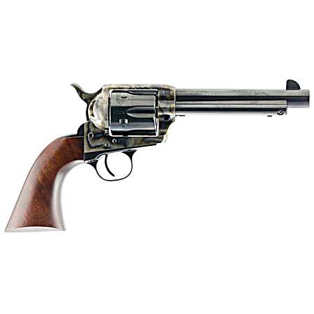 Taylors & Company 550857 1873 Gunfighter 357 Mag Caliber with 5.50 Blued Finish Barrel, 6rd Capacity Blued Finish Cylinder, Color Case Hardened Finish Steel Frame & Walnut Army Size Grip