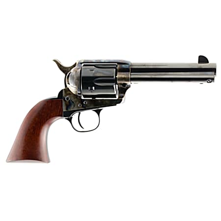 Taylors & Company 550887 1873 Cattleman SAO 45 Colt (LC) Caliber with 4.75 Blued Finish Barrel, 6rd Capacity Black Finish Cylinder, Color Case Hardened Finish Steel Frame & Walnut Grip