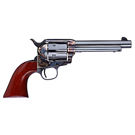 Taylors & Company 701EDE 1873 Cattleman New Model 357 Mag 6rd 5.50 Blued Cylinder & Barrel Color Case Hardened Steel Frame Walnut Navy Size Grip (Taylor Tuned)
