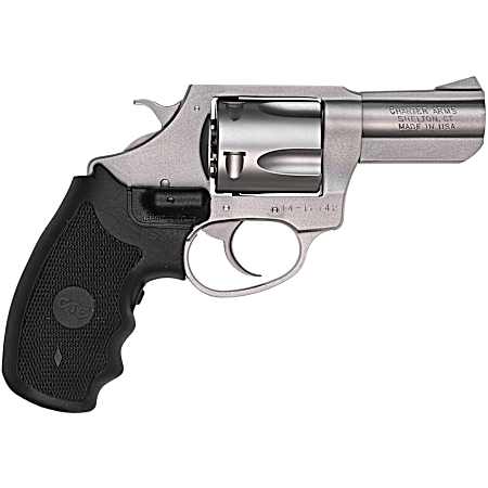 Charter Arms 74424 Bulldog  Large 44 Special, 5 Shot 2.50 Matte Stainless Steel Barrel, Cylinder & Frame w/ Black Crimson Trace Laser Grip