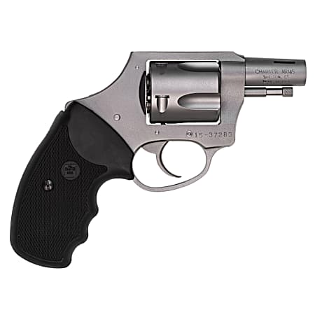 Charter Arms 74429 Boomer  Large 44 Special, 5 Shot 2 Matte Stainless Steel Ported/Tapered Barrel, Matte Stainless Cylinder & Frame w/Black Finger Grooved Rubber Grip