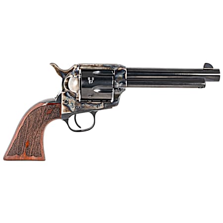 Taylors & Company 555129 Gambler  357 Mag Caliber with 5.50 Blued Finish Barrel, 6rd Capacity Blued Finish Cylinder, Color Case Hardened Finish Steel Frame & Checkered Walnut Grip