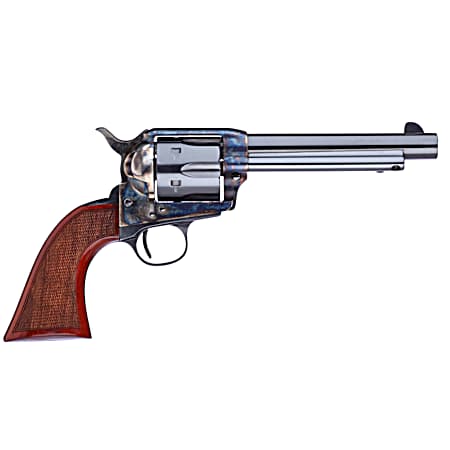 Taylors & Company 555138 1873 Cattleman Gunfighter 357 Mag Caliber with 5.50 Blued Finish Barrel, 6rd Capacity Blued Finish Cylinder, Color Case Hardened Finish Steel Frame & Walnut Army Size Grip