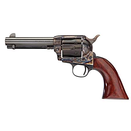Taylors & Company 555148 1873 Cattleman Gunfighter 357 Mag Caliber with 4.75 Blued Finish Barrel, 6rd Capacity Blued Finish Cylinder, Color Case Hardened Finish Steel Frame & Walnut Army Size Grip
