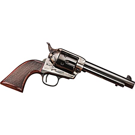 Taylors & Company 556202DE Short Stroke Smoke Wagon  45 Colt (LC) 6rd 5.50 Blued Cylinder & Barrel Color Case Hardened Steel Frame Checkered Walnut Navy Size Grip (Taylor Tuned)