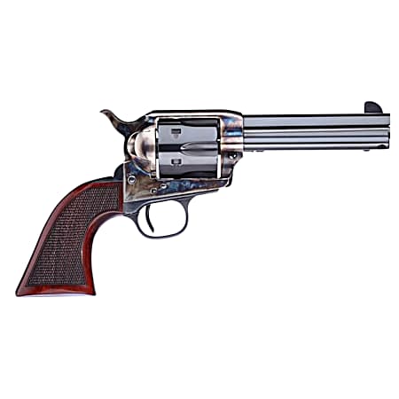 Taylors & Company 556204DE Short Stroke Smoke Wagon  357 Mag 6rd 4.75 Blued Cylinder & Barrel Color Case Hardened Steel Frame Checkered Walnut Navy Size Grip (Taylor Tuned)