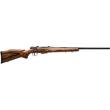 Savage Arms 19140 25 Lightweight Varminter 22 Hornet 4+1 Cap 24 Matte Black Rec/Barrel Natural Brown Laminate Stock Right Hand (Full Size)
