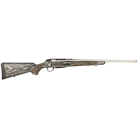 Tikka JRTXG31520MT T3x Laminated Full Size 243 Win 3+1 20 Stainless Threaded Barrel, Stainless Steel Drilled & Tapped Receiver, Oil Gray Fixed Laminate Stock, Right Hand